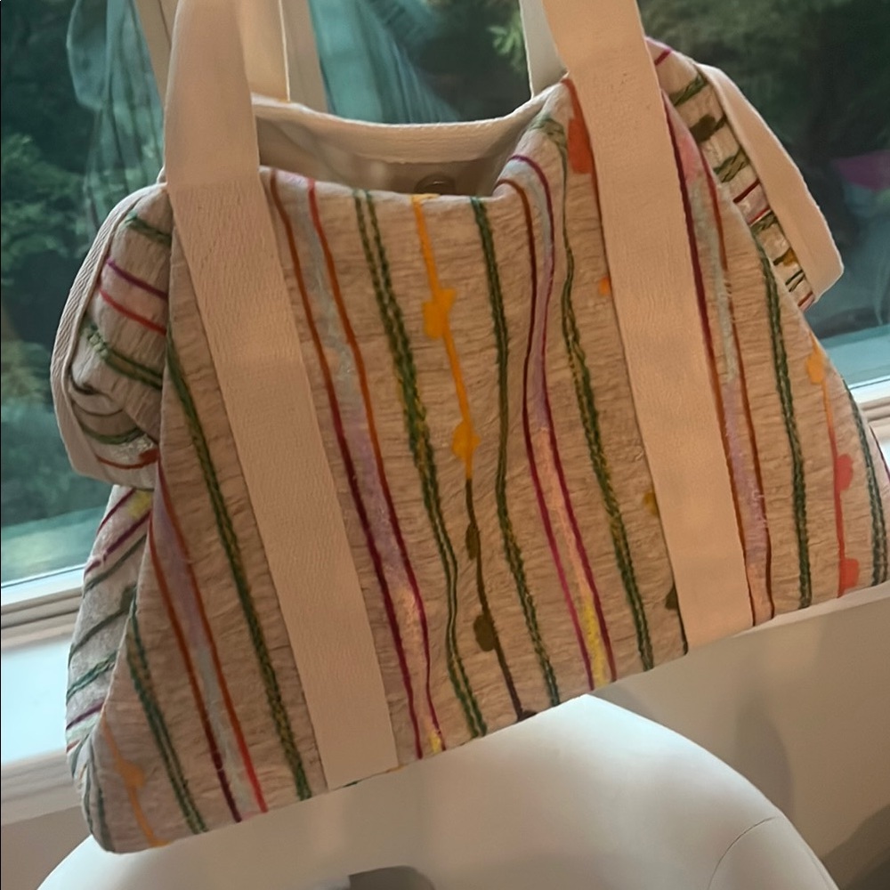 ASOS South Beach Striped Multicolor Tote/Beach Bag - Picture 3 of 7